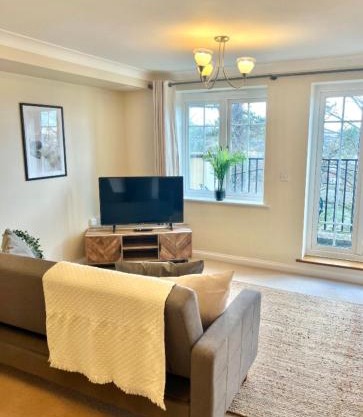 2 Bed Serviced Apartment with Balcony, Free Parking, Wifi & Netflix in Basingstoke