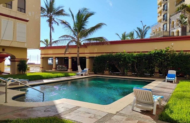 2 bedroom oceanfront apartment, pool + views in Mazatlan