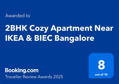 2BHK Cozy Apartment Near IKEA & BIEC Bangalore