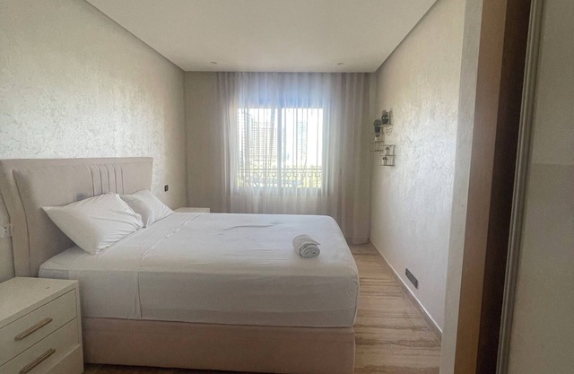 3-bedroom apartment in tranquil Tanger with AC, WiFi