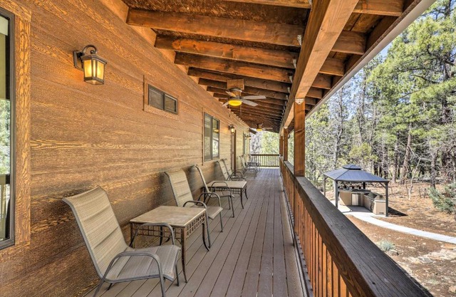 3 Mi to Rainbow Lake Home with Hot Tub and Deck