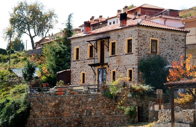A century old stone House Overlooking The Kastoria Lake