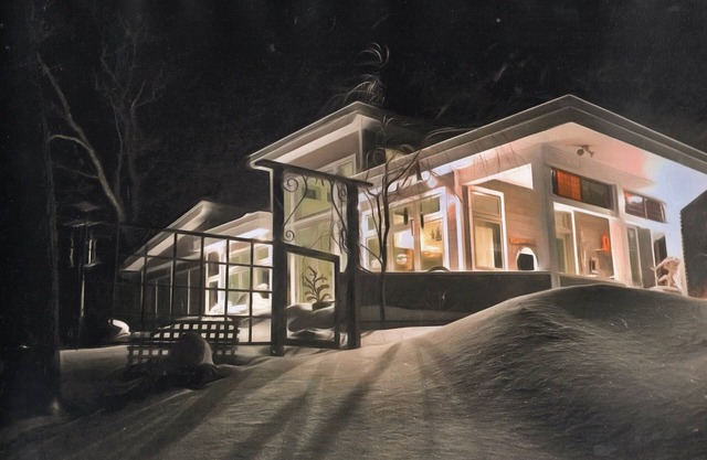 A Wonderful House. High on a hill overlooking the mountains and valleys.