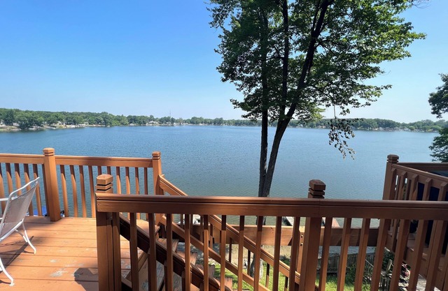 Amazing view of Stone Lake from top deck. Thirty five miles from Notre Dame.