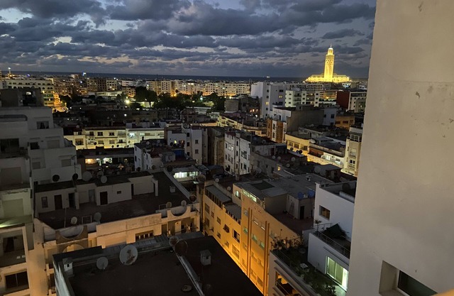 Amazing view overlooking the ocean and Hassan 2