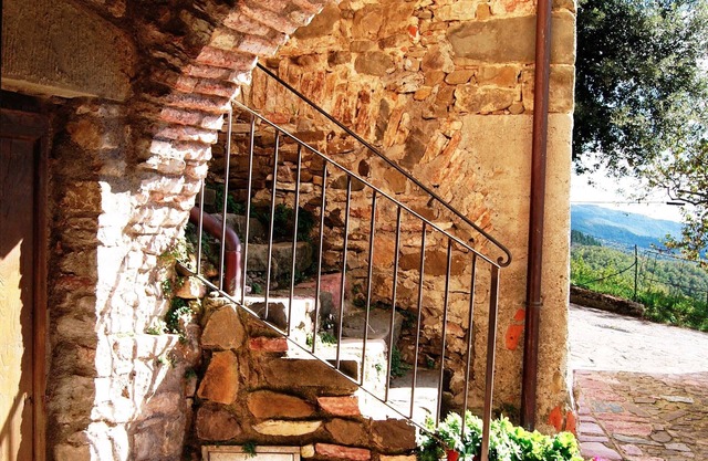 Ancient charming residence in the medieval village .