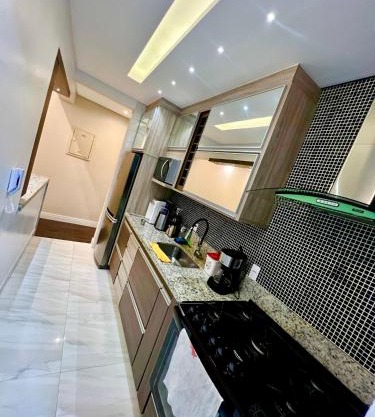 Ap Moderno com vista mar Piscina Ar Condicionado no Guarujá