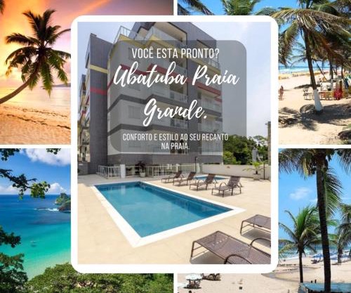 Apartamento Recanto Praia Grande - Mar, Ar, Churrasqueira, Piscina e Sauna