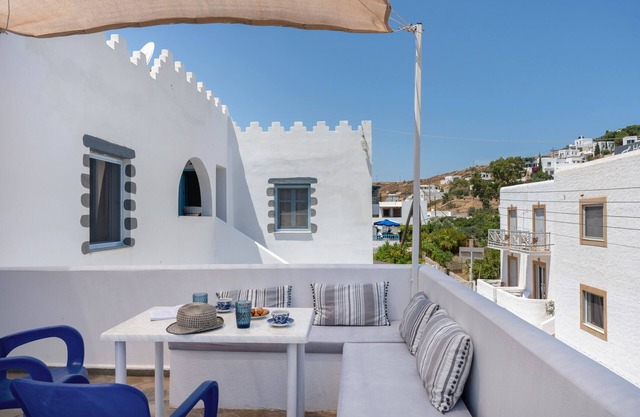 Apartment In A Hotel "Pico Bello Patmos 30" with Sea View, Private Terrace & Wi-Fi