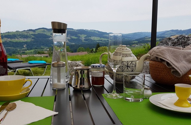 Apartment Tannenglück - fantastic panoramic view from your own terrace