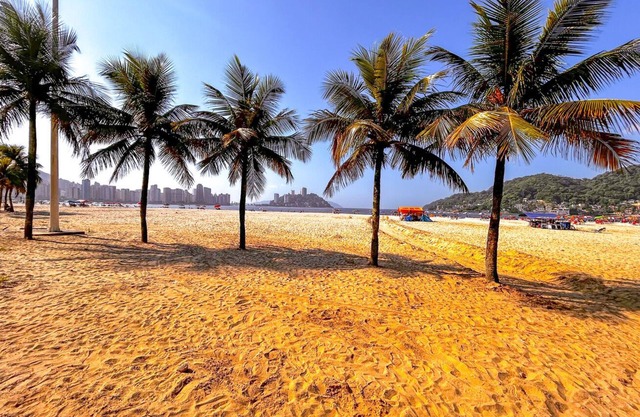 Apto a poucos metros da Praia do Gonzaguinha/SP