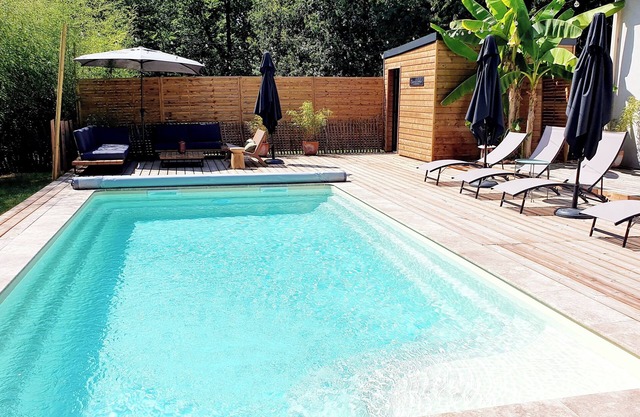 Au bois JolinVilla ombragénPiscine privée, sécuriséen4 chambresnPrès de Bergerac