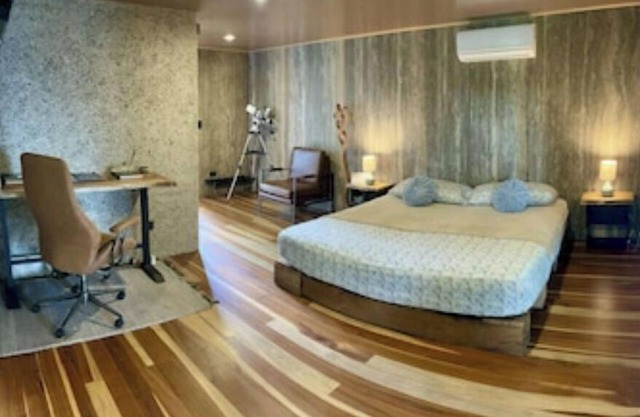 Bark Cabin on waterfall