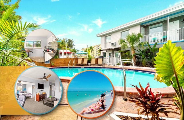 🐚BBR #10, Steps to the Beach, HTD Pool, Lrg Rm w/Living Rm, Kitchen & 4 Beds!