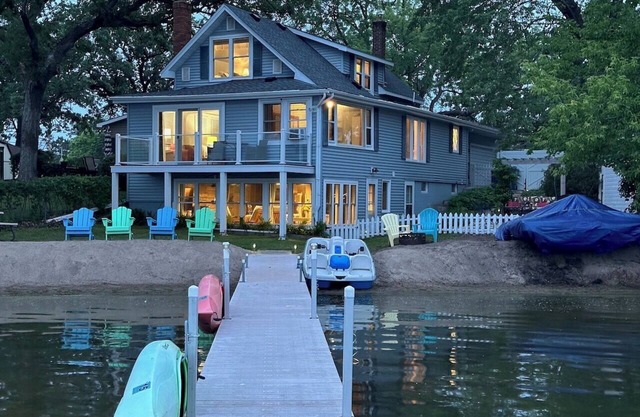 Beach Cottage on Forest Lake near downtown with your own SANDY BEACH and dock!