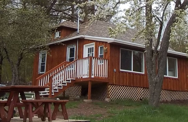 Beautiful 2 bedroom renovated cabin. Located on a relatively quiet 15 acre farm.