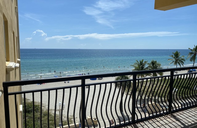 Beautiful And Private Oceanfront Condo Directly on Hollywood Beach Boardwalk