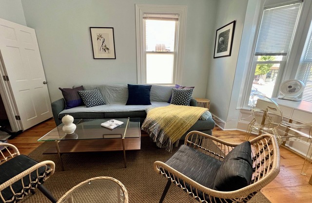 Beautiful NEW apt on top of Munjoy Hill with private deck and private parking.