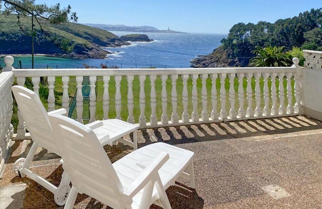 Beautiful view of the sea and the coast in idyllic surroundings.