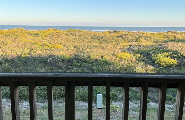 Beautiful view of the beach from the balcony, newly remodeled with new furniture