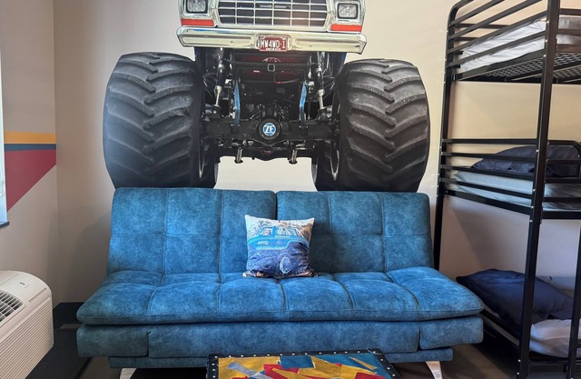 Bigfoot Monster Truck Suite with kitchenette and onsite activities