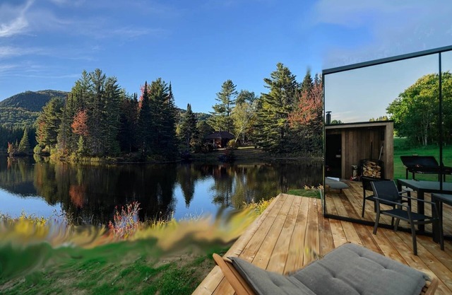 Birch Mirror House at FarAway Pond