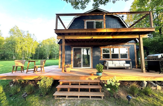 Birder's Paradise: Cozy Modern Cabin on Private Pond w/Wood-Stove & New Kitchen!
