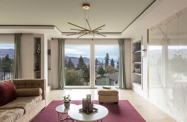 Boutique retreat with lake view.