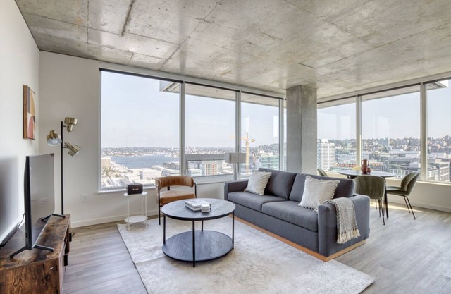 Bright South Lake Union 2BR w/W/D & Roof, nr Lake Union, by Blueground