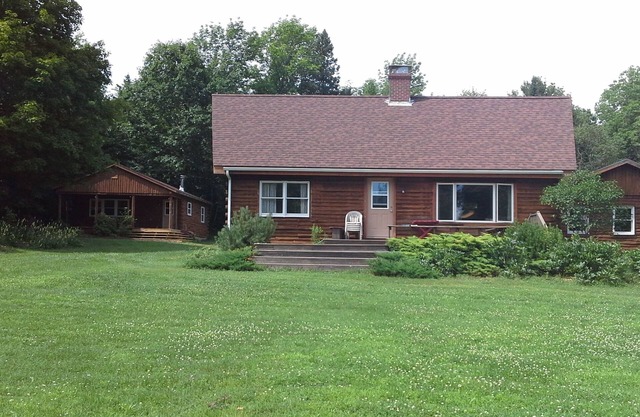 Cabin Rental in scenic Maine woods with hiking trails, firepit, horseback riding
