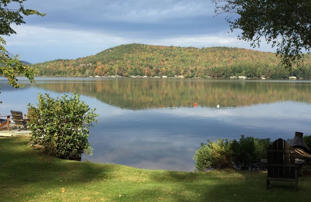 Cabin with private lakefront, stunning sunsets and views of the Adirondack Mtns.