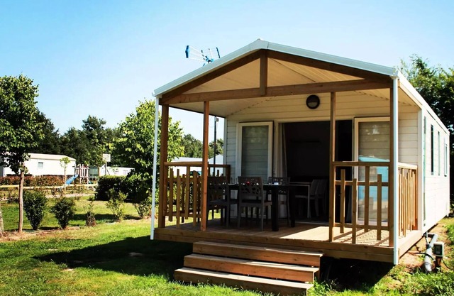 Camping Au Pré de l'Etang * - Panama mobile home 3 rooms 4 people