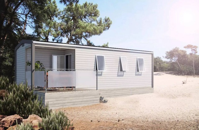 Camping Le Braou* - Privilege 27m² - 3 bedrooms - Air conditioning + TV + dishwasher 6 people