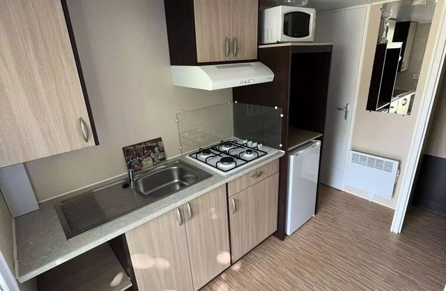 Camping le Chanet * - Mobil home standard ALESIA 2 rooms in the shade 4 people