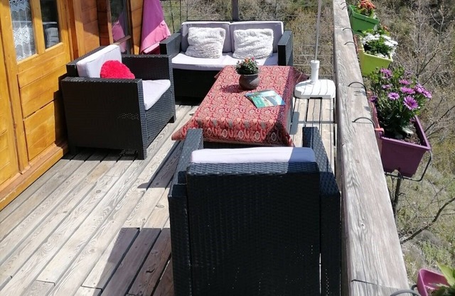 Chalet on Stilts with private pool and access Spa in winter.