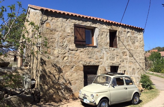 Characteristic stone house near Porto-Vecchio