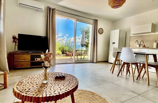 Charming air-conditioned T2 apartment 10 minutes from the beach