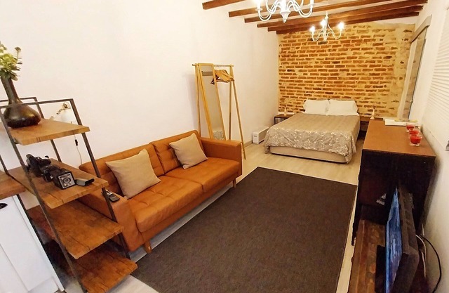 Charming Brick Wall Studio with patio in Belem