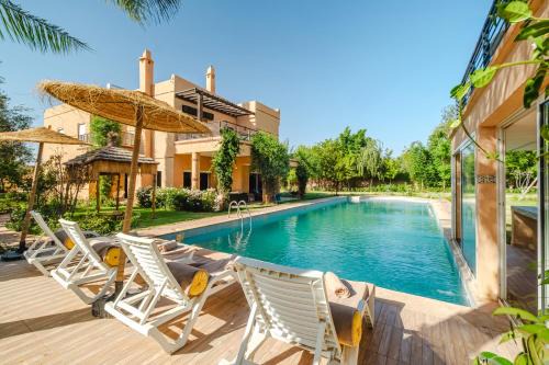 Charming Villa with Private Garden & Pool 21 km from Marrakech, Atlas Mountain Views