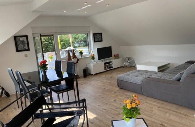 Chic child-friendly apartment in Cologne Pulheim with balcony, barbecue, playground