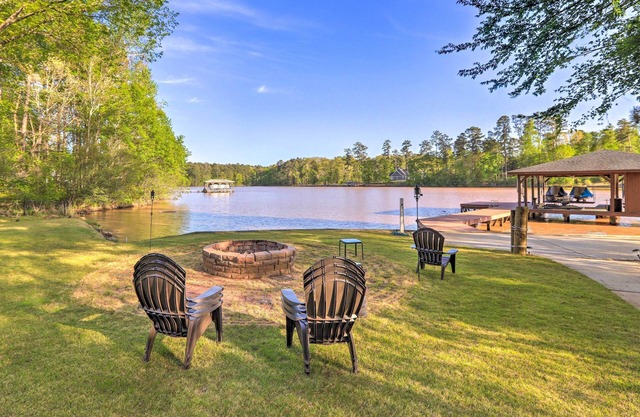 Chic Lake Sinclair Retreat with Dock & Hot Tub!