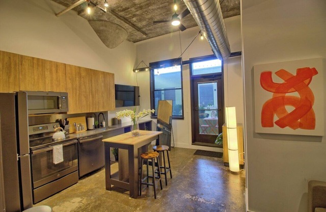 Chic Ultramodern Minimalist Studio Loft + Patio