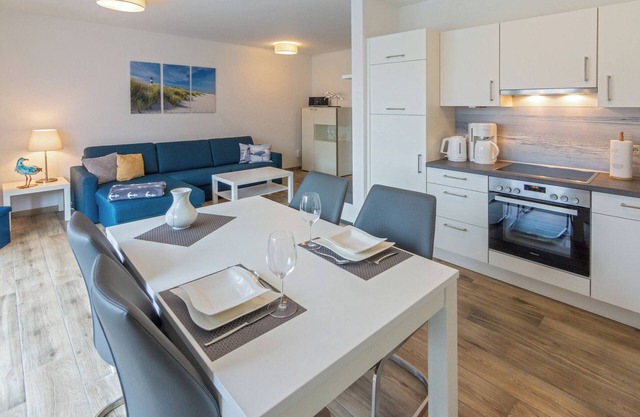 Chic vacation apartment Pier 29 in Dornumersiel in a quiet residential area