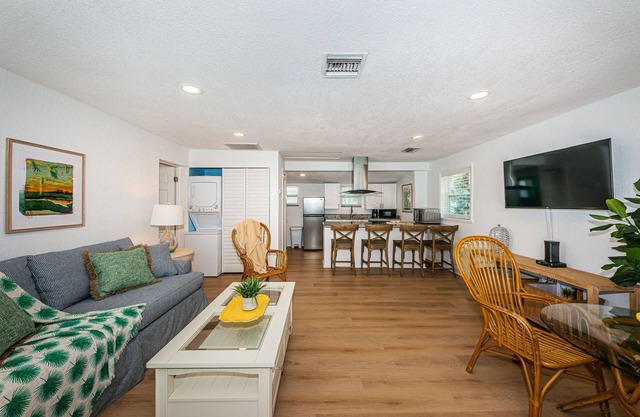 COASTAL COTTAGE ON ST. PETE BEACH- 1 Bed & 1 Sofa Bed - 1 MIN FROM BEACH.