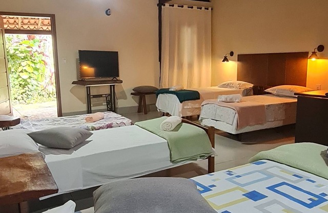 Comfortable family bungalow with fire pit