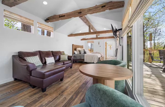 Cool cabin with AC in Johnson City-The Trapper Shack