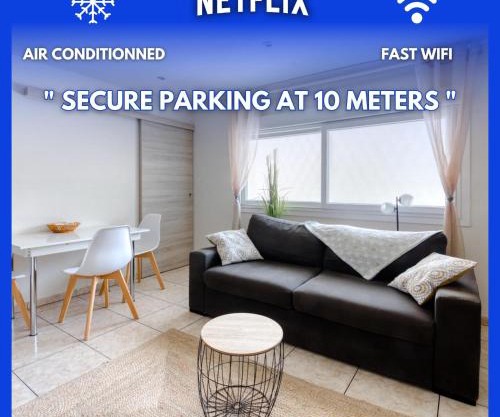 Cosy apartment + secured PARKING