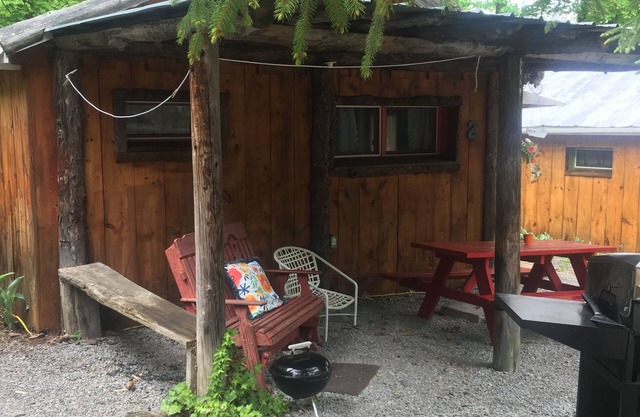 Cosy cabin with lake views from patio sleeps 6!