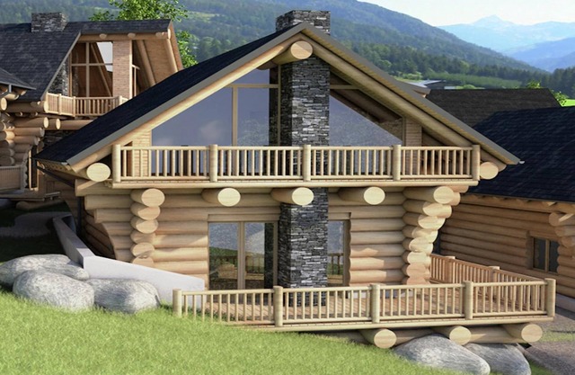 Cosy, modern Canadian wooden chalet