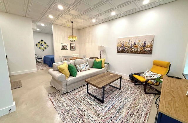 Cozy Cure is a modern farmhouse Alcove studio in downtown Pilot Mountain
